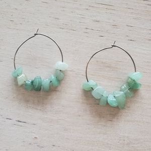 Green Aventurine Devotionaluxe Hoop Earrings